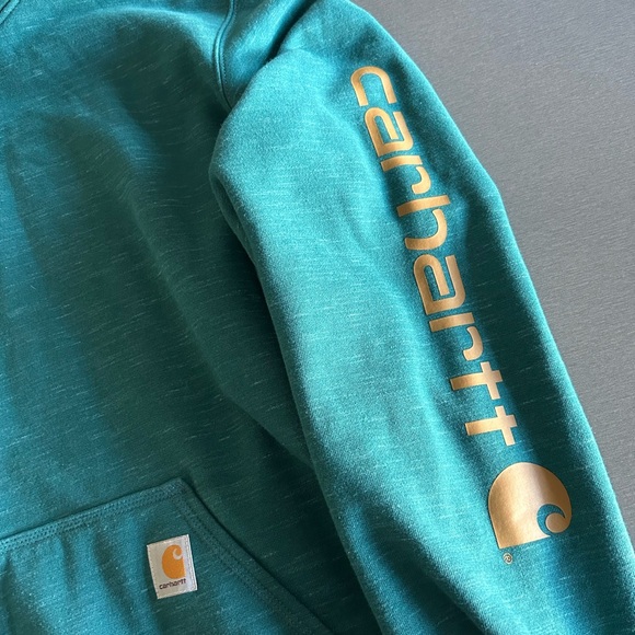 Carhartt Men's Green Hoodie Sweater Size Large Tall (Fits Bigger) - Picture 7 of 8